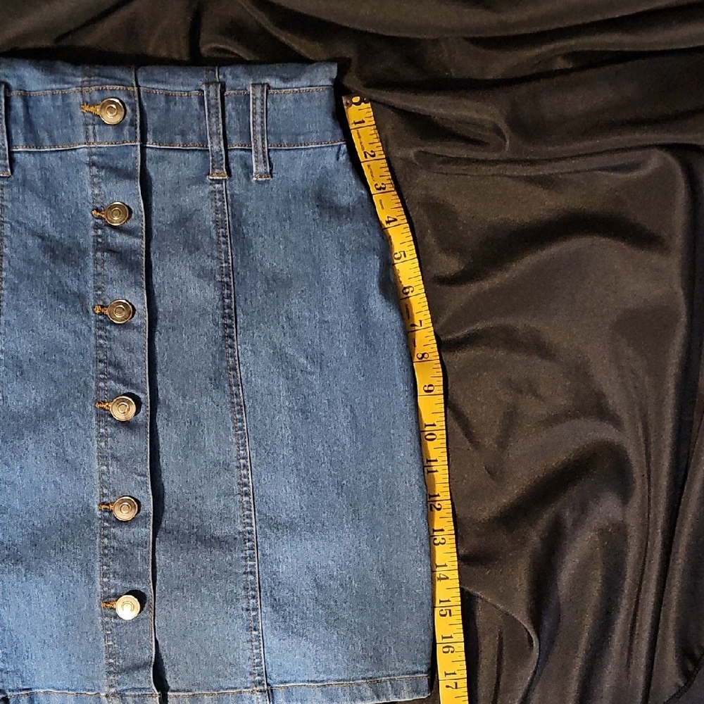 Denim Sleeveless Button-Down Dress - Picture 9 of 10